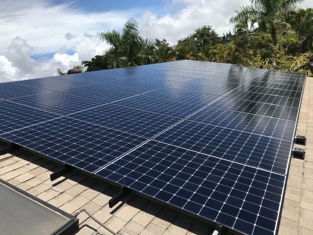 Maui solar energy systems on Maui 